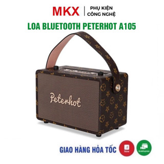 Loa Bluetooth Peterhot A105 Chính Hãng, Âm Thanh Siêu Đỉnh, Tích Hợp Cổng Micro 3.5 Karaoke Dây, BH 12 tháng MEKAXO