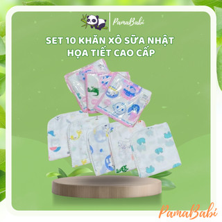 Khăn xô hoa, khăn sữa xuất Nhật in hình