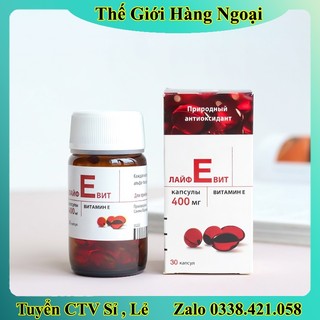 Vitamin e đỏ nga hàm lượng 400mg lifevit giúp làm đẹp da của nga