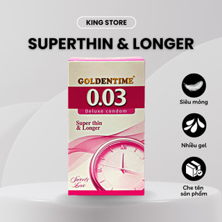 Bao cao su 003 GOLDENTIME Superthin & Longer siêu mỏng 0.03mm kéo dài quan hệ