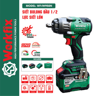28🌹freeship🌹máy siết bulong dùng pin workfix 950nm