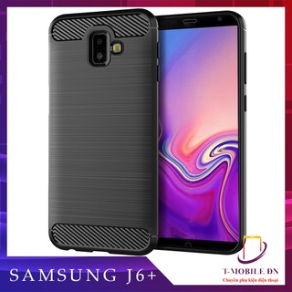 Ốp lưng Samsung J4 2018 Plus J6 J6 Plus J7 Pro J7 Plus J8 silicon mềm Carbon phay xước chống sốc