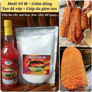 Combo muối nổ bì + dấm hồng