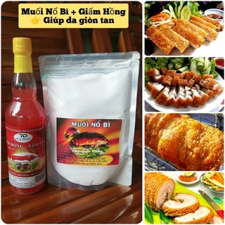 Combo muối nổ bì + dấm hồng