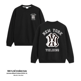 Áo Sweater nỉ Chân Cua form rộng in hình MLB NEW ERA Misuofficial basic phong cách Hàn Quốc