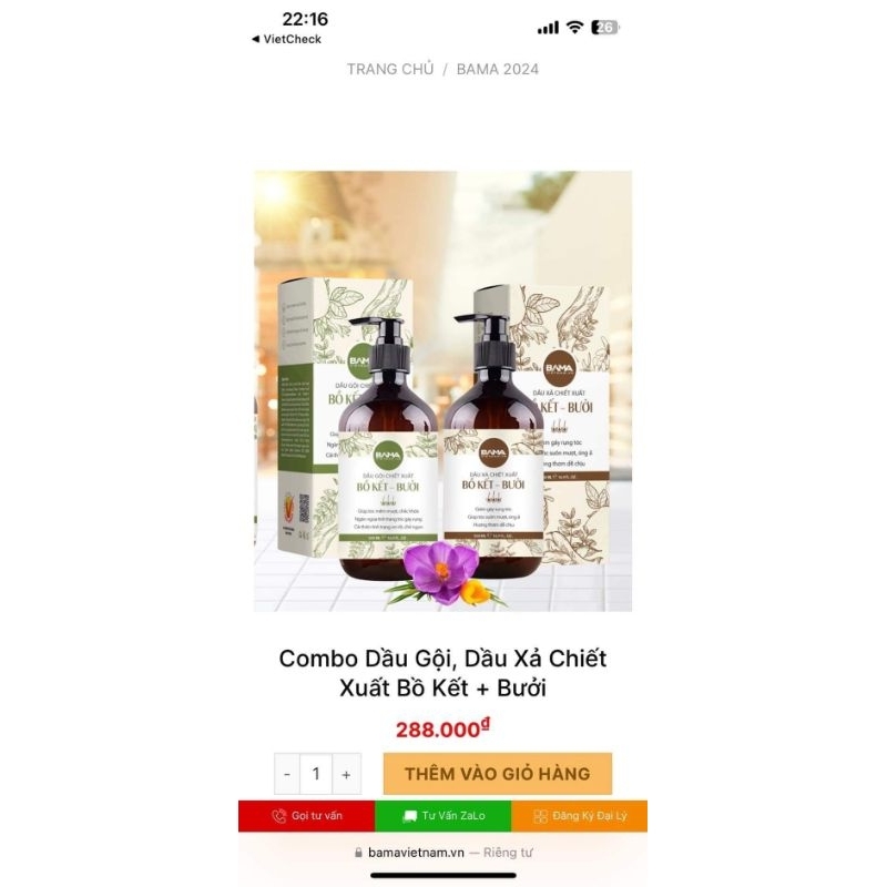 cặp gội xả bồ kết bưởi Bama Lâm Đại Phúc, dầu gội thảo dược, dầu gội dưỡng sinh 500ml 1 chai, 1 chai