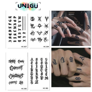  Hình xăm dán chống nước chữ cái 18cm tattoo dán 15 ngày lâu phai | hình săm dán dễ dán unisex 