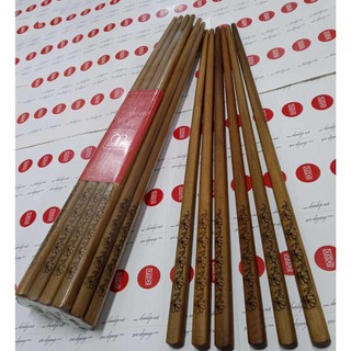 Bộ 10 đôi đũa ăn cao cấp đũa đẹp đũa sạch.