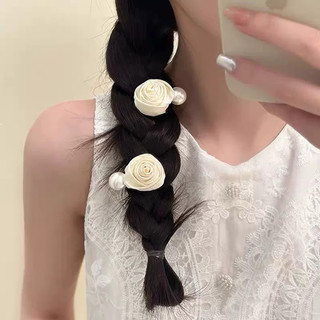 Cột tóc , kẹp tóc hoa hồng lụa kiểu cổ diển retro cho nữ Loli