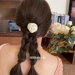 Cột tóc , kẹp tóc hoa hồng lụa kiểu cổ diển retro cho nữ Loli
