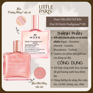 Dầu Khô Nuxe Prodigieux Floral Hồng Các Loại