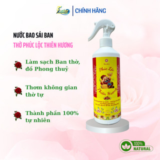 Lau ban thờ,bao sái ban thờ, sạch đồ phong thuỷ từ 5 loại hoa cúng Phúc lộc thiên hương Faster 500ml