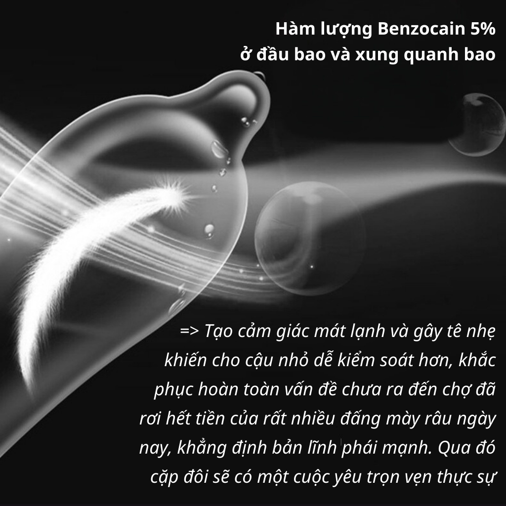 Bao cao su SLM siêu mỏng 001, kéo dài thời gian, nhiều gel bôi trơn - Hộp 10 bcs