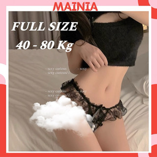 [ Full Size 40-95Kg ] Quần Lót Ren Lọt Khe Xẻ Đáy Đính Ngọc 2064 MAINIA Bigsize Queen of Night