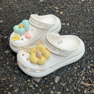 Dép Sục Croc Classic Crush Clog Đế 6cm Tặng Kèm Charm