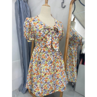 (Bigsize) Đầm hoa dáng ngắn cut ngực đi biển đi du lịch (60-80kg)