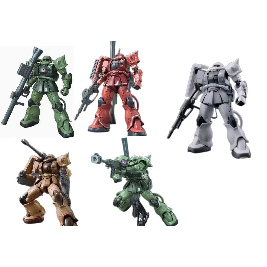 Tổng hợp Gundam HG ZAKU II MS06CK,06S [016] [019] [024] [025] TG  - Mô hình đồ chơi Toy Lắp