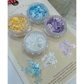 Set nhũ bư ớm mix trai 4 màu trang trí móng