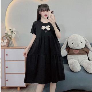 (70-100kg)Váy bầu bigsize dáng trơn,chất cotton 100% mềm,mịn,mát và đặc biệt là co giãn tốt ạ