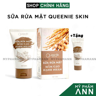 Sữa Rửa Mặt Mầm Gạo Queenie Skin Chính Hãng Natural Whitening Cleanser 120g