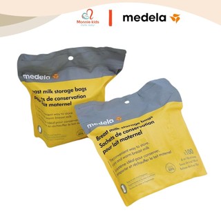 Túi trữ sữa Medela Mỹ 100 túi 180ml, túi zip đựng sữa chống tràn cho mẹ - Monnie Kids