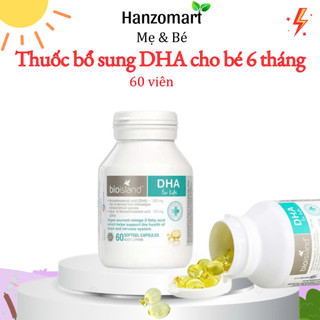 Viên Bổ sung dầu cá DHA cho bé của Úc Bioisland DHA Kids 60 viên
