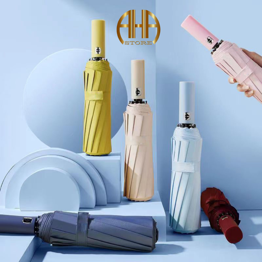 Ô Dù Che Mưa Ô Đi Nắng Gấp Gọn TỰ ĐỘNG 2 Chiều, Dù Chống Nắng Cầm Tay 3 Lớp Chống Tia UV