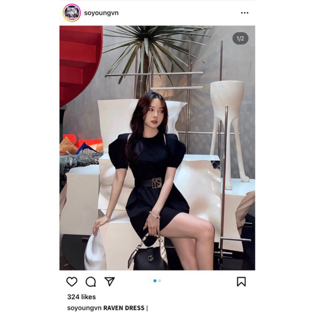 [CÓ ẢNH THẬT] Đầm So Young tiểu thư Raven Dress pass thanh lý