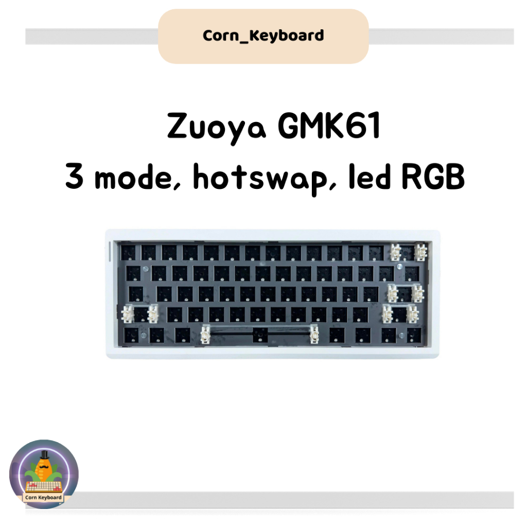 HOẢ TỐC - HCM] Kit bàn phím cơ GMK61 TRẮNG / WHITE - Box hơi xấu, Kit như mới