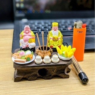 Bàn thờ thần tài mini chibi bàn thờ để bàn thờ để bàn làm việc. bàn thờ mini để bàn
