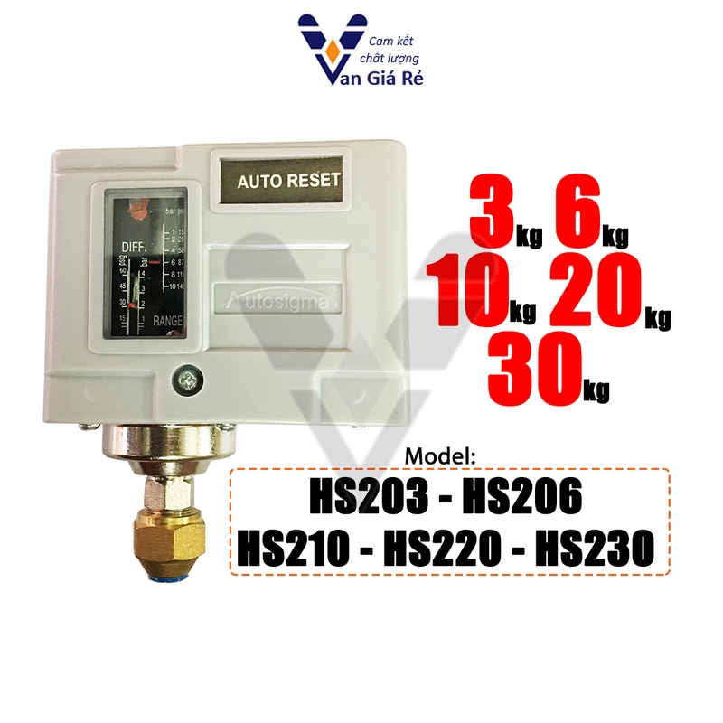 Công tắc áp suất Autosigma Hàn Quốc HS203 HS206 HS210 HS220 HS230