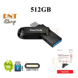 Usb 3.2 otg sandisk ultra dual drive go type-c 512gb 400mb/s