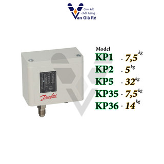Công tắc áp suất Danfoss KP1, KP2, KP5, KP35, KP36 - kèm đầu chuyển