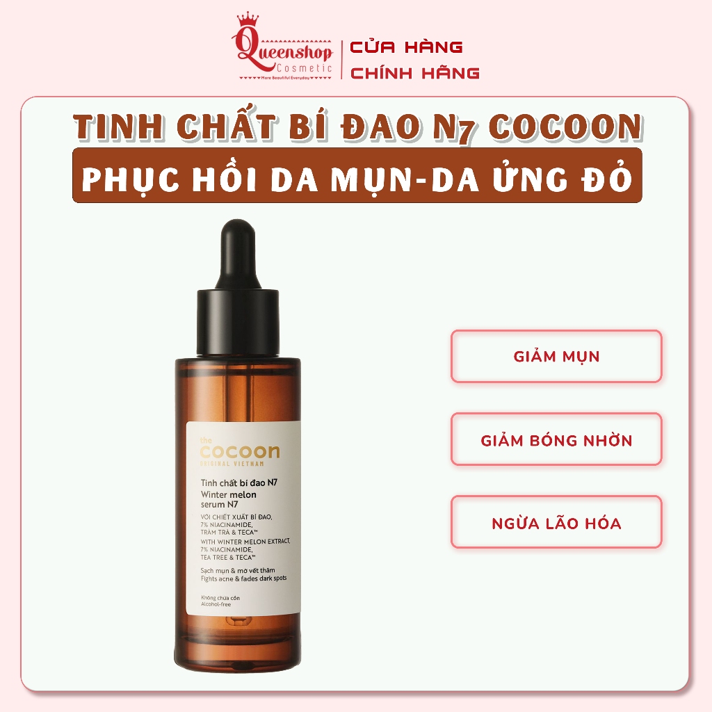 Tinh Chất Bí Đao N7 cocoon giảm mụn, mờ thâm 70ml