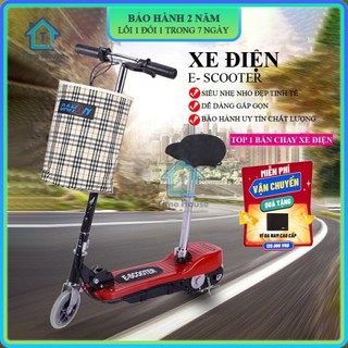 Xe điện mini E-SCOOTER phiên bản cao cấp gấp gọn, động cơ 120W, pin 4.5AH / 24V, tải trọng 80kg