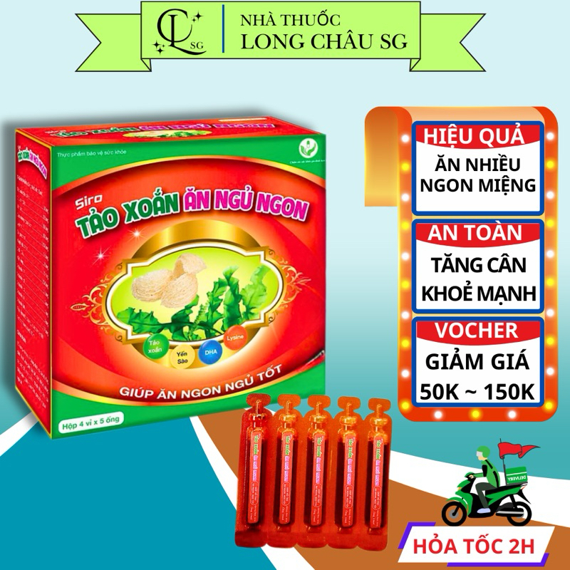 Siro Ăn Ngủ Ngon Tảo Xoắn DTA - Tăng Cường Tiêu Hóa,Trẻ Ăn Ngon, Ngủ Sâu, Tăng Sức Đề Kháng 20 Ống
