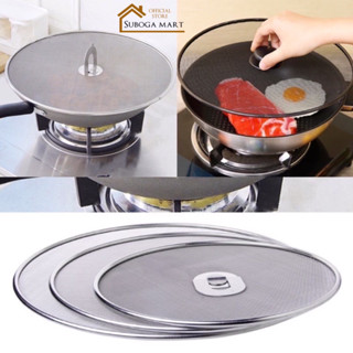 NẮP LƯỚI INOX ĐẬY CHẢO CHẮN VĂNG DẦU MỠ,NẮP VUNG LƯỚI ĐẬY CHẢO CÓ NÚM CẦM TAY 3 KÍCH CỠ