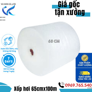 Cuộn xốp hơi, bong bóng khí khổ 65cm x 100m bọc gói hàng