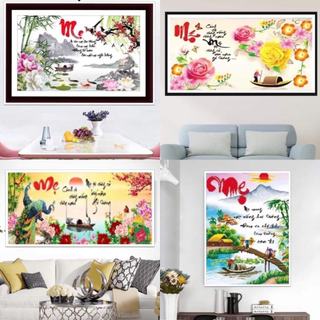 Tranh đính đá chữ mẹ vs259, vs155, vs316, vs177,tranh chưa đính đá
