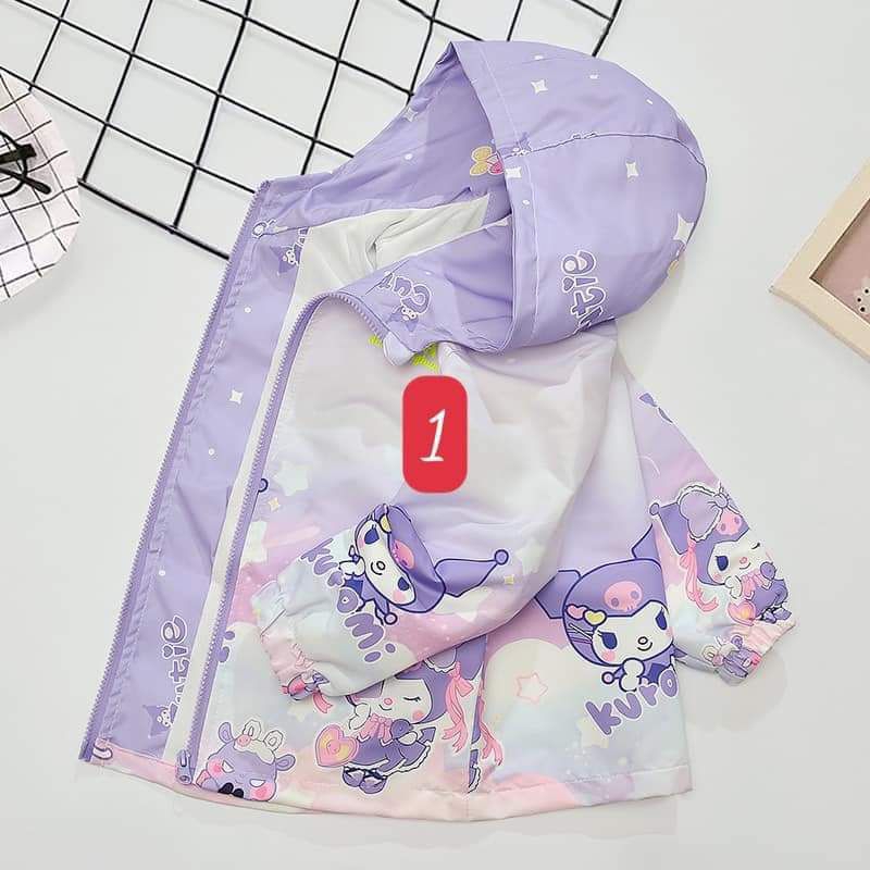 Áo gió bé gái  Kurumi QC siêu đẹp