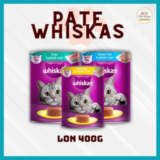 Pate whiskas cho mèo trưởng thành dạng lon - Thức ăn ướt cho mèo trưởng thành Whiskas dạng lon - 400g
