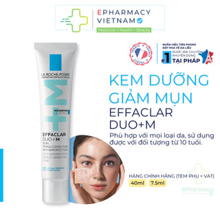 Kem Dưỡng LA ROCHE-POSAY Effaclar Duo+M Giảm Mụn, Mờ Thâm