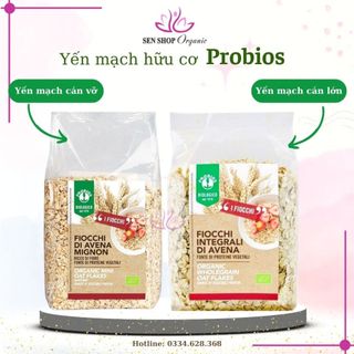 Yến mạch hữu cơ cán lớng & cán mỏng Probios - 500gr
