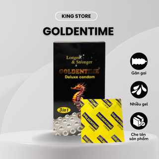 Bao cao su GOLDENTIME siêu mỏng có gân gai kéo dài thời gian quan hệ