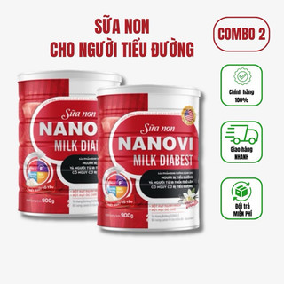 Combo 2 hộp sữa non nanovi diabest milk 900g dành cho người tiểu đường