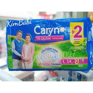 Tã quần người già caryn/confidence m16/l14 /xl12+2 miếng