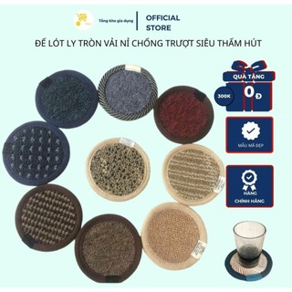 Miếng Thảm Lót Ly, Đế Lót Ly, Lót Ly Bằng Vải Mta-Mart Siêu Thấm Nước, Bền Đẹp