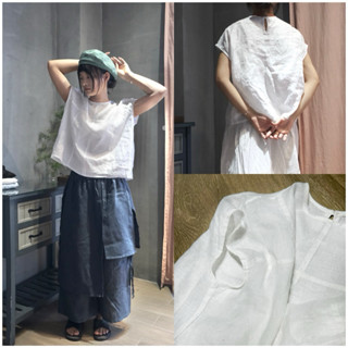  Áo linen tưng mỏng nhẹ rộng ghép vải độc đáo | by CALM 