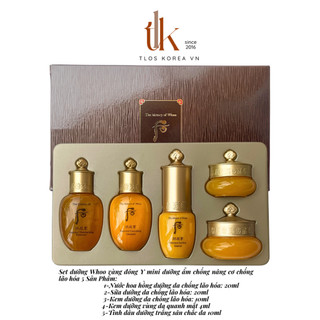 Set dưỡng Whoo vàng đông Y mini dưỡng ẩm chống nâng cơ chống lão hóa 5 Sản Phẩm