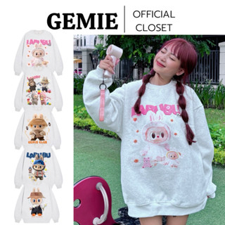 Bộ sưu tập Áo Sweater LABUBU nam nữ unisex form rộng tay bồng chất nỉ bông / nỉ ép Hàn